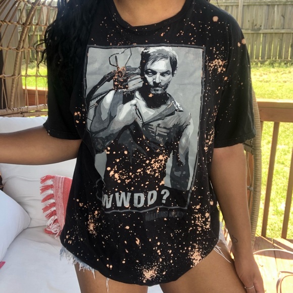 Tops - The Walking Dead Daryl Custom Bleached Top SZ XL